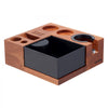 VEVOR Espresso Tamping Station, Sapele Wood, 9-in-1 Multifunctional Tamping Station with Detachable Slot, Easy to Clean Espresso Knock Box with Non-Slip Base, Fits for 51-58 mm Handles