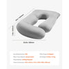 VEVOR Pregnancy Pillow, G-Shaped Maternity Pillow for Sleeping, Full-Body Support Pillow with Removable & Washable Cover, Soft and Breathable Pregnancy Body Pillows for Back, Belly, Hips, Legs Relief