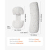 VEVOR Pregnancy Pillows for Sleeping, Adjustable Maternity Pillow for Pregnant Women, Soft Pregnancy Body Pillow with Removable & Washable Cover for Back Belly Hip Support, Lightweight and Portable
