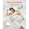VEVOR Pregnancy Wedge Pillow, W-Shaped Maternity Pillow for Pregnant Women, Soft and Breathable Pregnancy Pillow with Removable & Washable Cover for Back Belly Hips Support, Lightweight and Portable