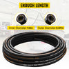 VEVOR Hydraulic Hose 1/2 inch x 100 ft, Coiled Hydraulic Hose 4000 PSI, Rubber Hydraulic Hose with 2 High-Tensile Steel Wire Braid, Bulk Hydraulic Hose -20℃ to 140℃, Hydraulic Oil Flexible Hose