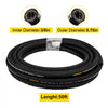 VEVOR Hydraulic Hose 3/8 inch x 50 ft, Coiled Hydraulic Hose 4800 PSI, Rubber Hydraulic Hose with 2 High-Tensile Steel Wire Braid, Bulk Hydraulic Hose -20℃ to 140℃, Hydraulic Oil Flexible Hose