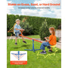VEVOR Kids Seesaw, 100 lbs Load Capacity per Seat, Sit and Spin Teeter Totter with 3-prong Support Legs, Kids Outdoor Playground Equipment, Swiveling 360 Degrees Rotating for Children Aged 3+