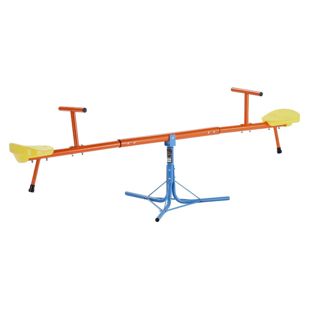 VEVOR Kids Seesaw, 100 lbs Load Capacity per Seat, Sit and Spin Teeter Totter with 3-prong Support Legs, Kids Outdoor Playground Equipment, Swiveling 360 Degrees Rotating for Children Aged 3+