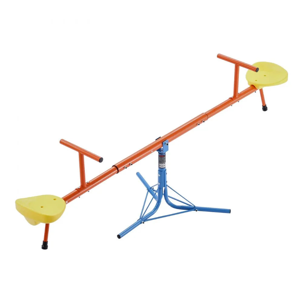 VEVOR Kids Seesaw, 100 lbs Load Capacity per Seat, Sit and Spin Teeter Totter with 3-prong Support Legs, Kids Outdoor Playground Equipment, Swiveling 360 Degrees Rotating for Children Aged 3+
