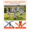 VEVOR Kids Seesaw, 110 lbs Load Capacity per Seat, Sit and Spin Teeter Totter with 4-prong Support Legs, Kids Outdoor Playground Equipment, Swiveling 360 Degrees Rotating for Children Aged 3+, 4 Seats