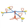 VEVOR Kids Seesaw, 110 lbs Load Capacity per Seat, Sit and Spin Teeter Totter with 4-prong Support Legs, Kids Outdoor Playground Equipment, Swiveling 360 Degrees Rotating for Children Aged 3+, 4 Seats