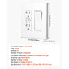 VEVOR Rocker Light Switch Wall Plates, 2-Gang Decorative Outlet Covers,Standard Size 4.57in L x 4.53in H Unbreakable Polycarbonate Thermoplastic Faceplate for Receptacle Outlet&Switch(5 Pack, White)