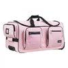 VEVOR Dance Bag with Garment Rack, 29 Inch Rolling Dance Duffel, with Wheels, Height Adjustable Clothes Rack, USB Port, Privacy Protection Curtain, Ideal for Travel and Competitions, Matte Pink
