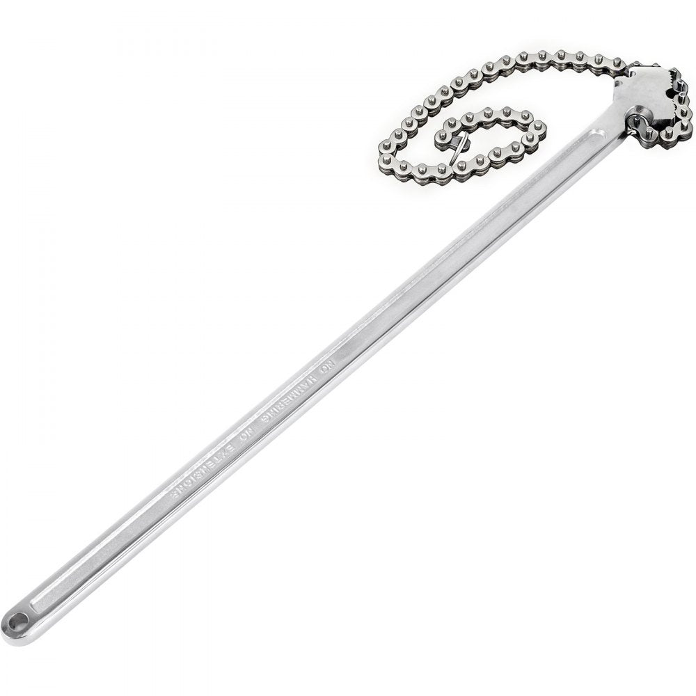 VEVOR 24inch Chain Wrench Carbon Steel Chain Pipe Wrench Heavy Duty 6.7 inch Diameter Capacity Chain Strap Filter Wrench
