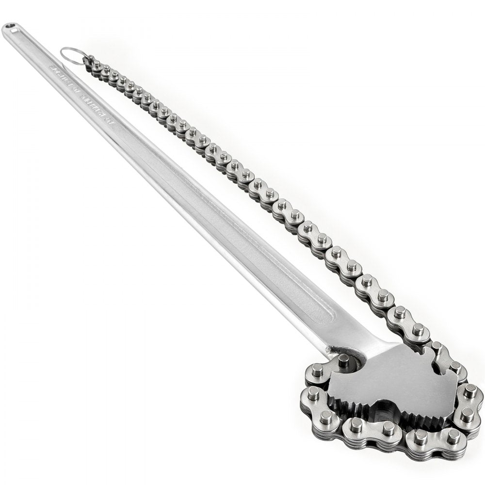 VEVOR 24inch Chain Wrench Carbon Steel Chain Pipe Wrench Heavy Duty 6.7 inch Diameter Capacity Chain Strap Filter Wrench