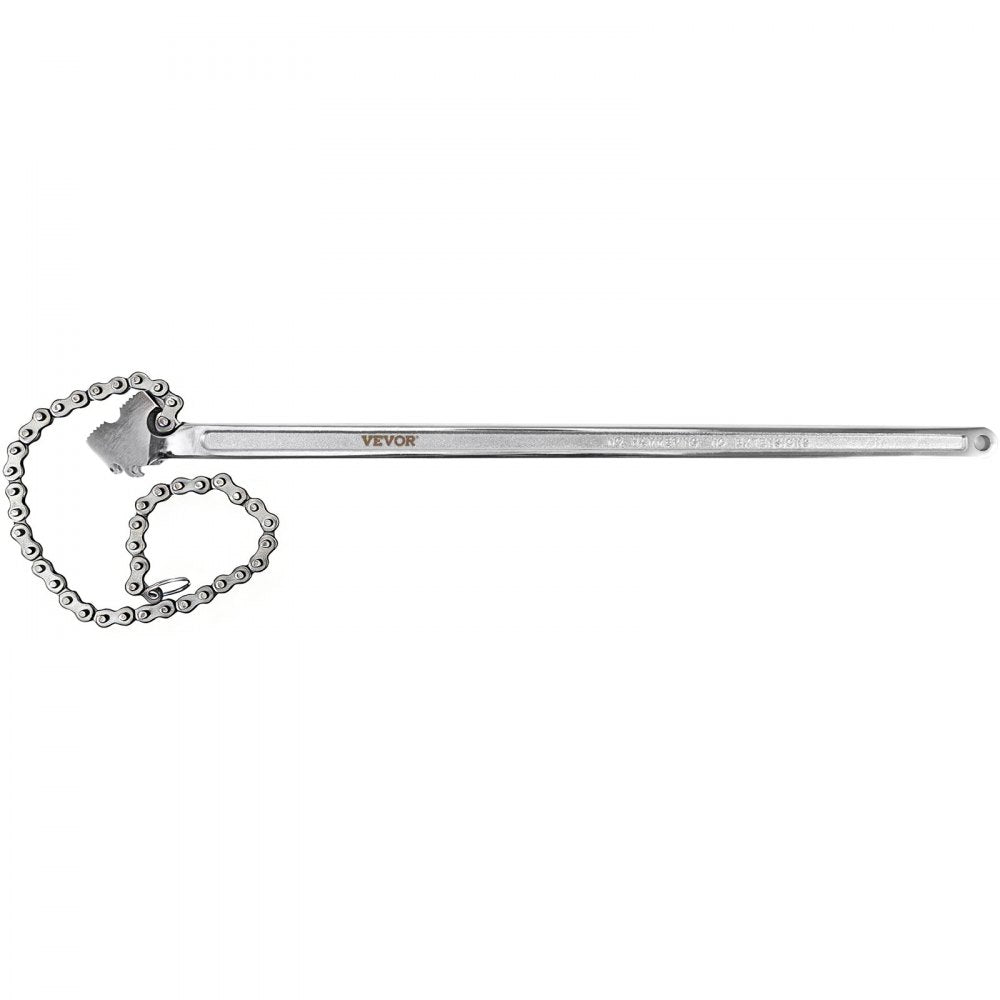 VEVOR 24inch Chain Wrench Carbon Steel Chain Pipe Wrench Heavy Duty 6.7 inch Diameter Capacity Chain Strap Filter Wrench