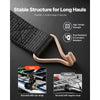 VEVOR Ladder Rack Ratchet Straps, 1.87-2 in Black Round Tube Mount, 1.5 in Wide x 7.4 ft Long Black Ladder Rack Straps with Double J-Hooks, 500 lbs Load Heavy Duty, Cargo Buckle Lock Strap (4 Pack)