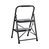 VEVOR 2 Step Ladder, Folding Step Stool with Wide Anti-Slip Pedal and Comfort Handgrip, Lightweight 600 lbs Capacity Portable Steel Ladder, Multi-Use for Kitchen, Home, Household and Office, Black