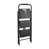 VEVOR 3 Step Ladder, Folding Step Stool with Wide Anti-Slip Pedal and Comfort Handgrip, Lightweight 600 lbs Capacity Portable Steel Ladder, Multi-Use for Kitchen, Home, Household and Office, Black
