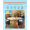 VEVOR Chair Pockets for Classroom, 12 Pack, 18 x 20 Inches Chairback Buddy Pocket with Name Tag, Back of Chair Organizer for Kids in Classroom, Kindergarten, School, and Home, Black