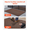 VEVOR Front Door Mat, 47 x 35 in Commercial Floor Mat for Indoor and Outdoor, Modern Stylish Carpet with TPE Backing, Heavy Duty Washable Entry Industrial Rug for Hallway, Balcony, Garage, Brown