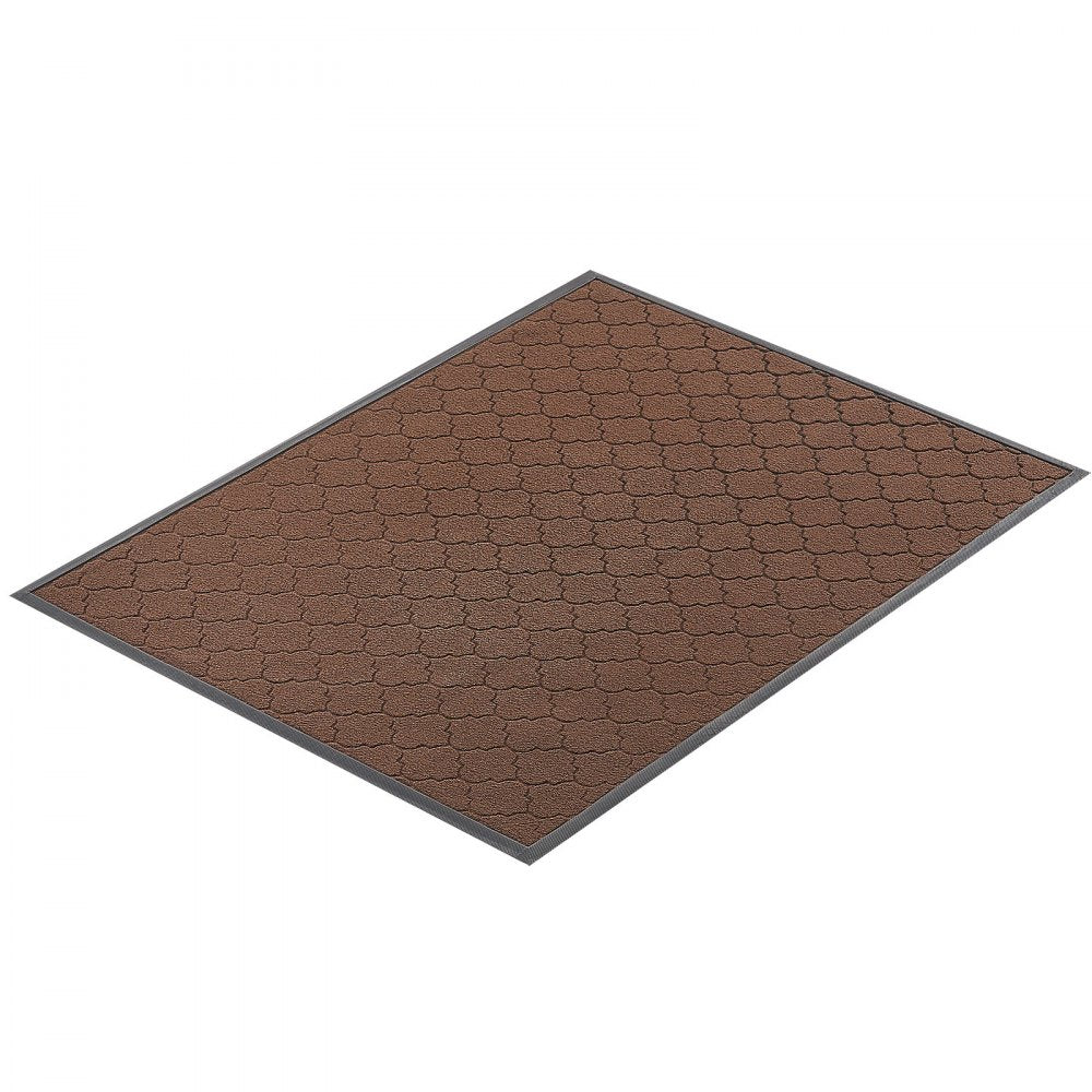 VEVOR Front Door Mat, 47 x 35 in Commercial Floor Mat for Indoor and Outdoor, Modern Stylish Carpet with TPE Backing, Heavy Duty Washable Entry Industrial Rug for Hallway, Balcony, Garage, Brown