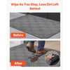 VEVOR Front Door Mat, 61.5 x 36 in Commercial Floor Mat for Indoor and Outdoor, Modern Stylish Carpet with TPE Backing, Heavy Duty Washable Entry Industrial Rug for Hallway, Balcony, Garage, Grey