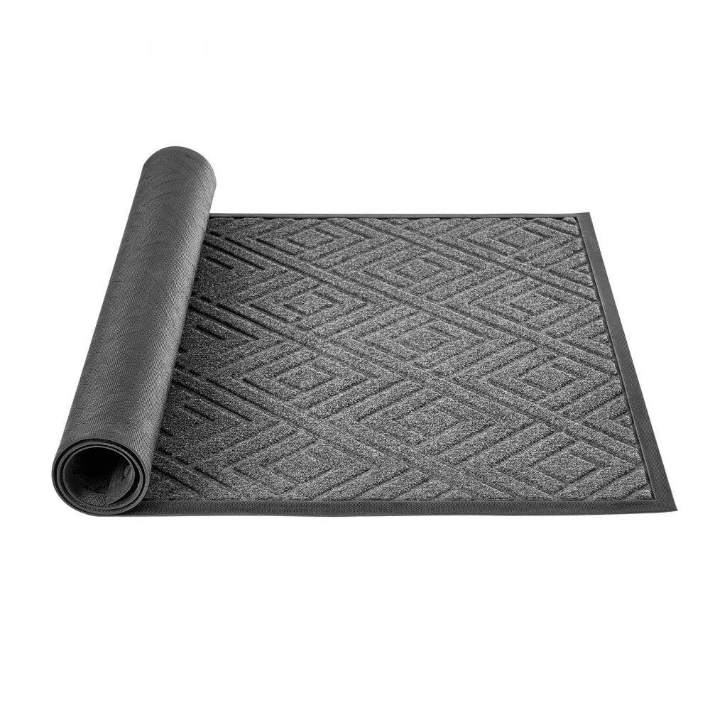 VEVOR Front Door Mat, 61.5 x 36 in Commercial Floor Mat for Indoor and Outdoor, Modern Stylish Carpet with TPE Backing, Heavy Duty Washable Entry Industrial Rug for Hallway, Balcony, Garage, Grey