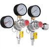VEVOR Triple Gauge Regulator, CO2 Regulator Gauge with 0-60PSI, Heavy Duty CO2 Gauge Gas System, Draft Beer Regulator with Check Valve, Adjustable Pressure Regulator for Draft Beer Homebrew, CGA320