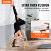 VEVOR Yoga Headstand Bench, 300 lbs Capacity Yoga Inversion Chair for Family Gym, Headstand Trainer with Wood Frame & PU Pad, Stand Yoga Stool for Strength Balance Training, Relieve Fatigue, White