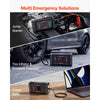 VEVOR Jump Starter with Air Compressor 1600A Peak Car Battery Jump Box, Portable for 6.0L Gas / 3.0L Diesel, 150 PSI Auto-Shutoff Tire Inflator, Power Bank, 12V Battery Charger, with LED Flashlight