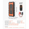 VEVOR 3000A Peak Jump Starter, 12V Portable Car Battery Booster Power Pack, Lithium Jump Box for up to 10L Gas and 8L Diesel Engines, with Heavy Duty Jumper Cables and LED Flashlight