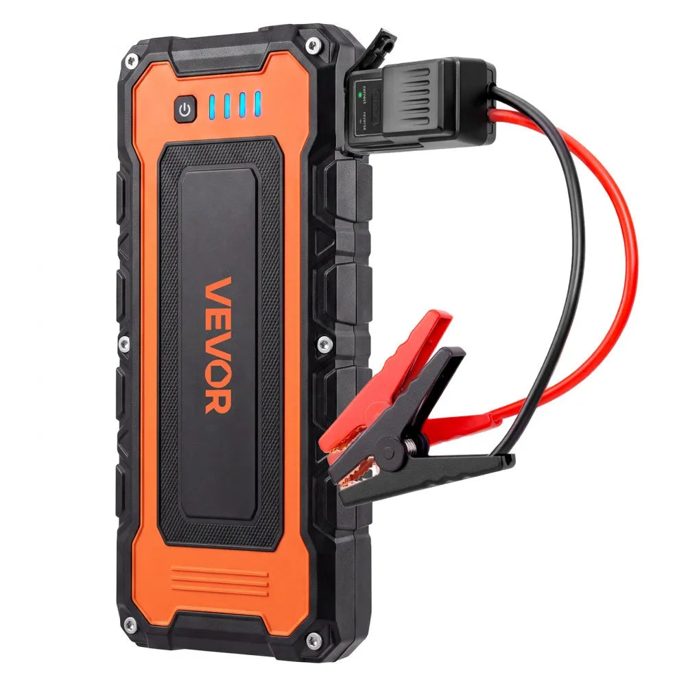 VEVOR Jump Starter 5000A Peak Portable Car Battery Booster Jump Box 12V, for Up to 9.0L Gas / 8.0L Diesel Engine, Power Bank, 3 Mode Emergency LED Flashlight, Lithium Battery Pack, with USB Output