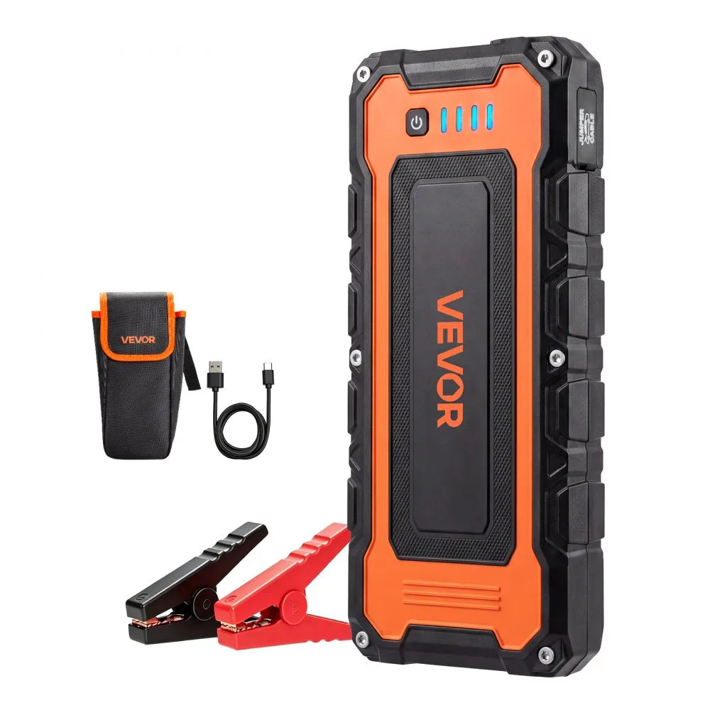VEVOR Jump Starter 5000A Peak Portable Car Battery Booster Jump Box 12V, for Up to 9.0L Gas / 8.0L Diesel Engine, Power Bank, 3 Mode Emergency LED Flashlight, Lithium Battery Pack, with USB Output