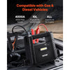 VEVOR 4000A Peak Jump Starter, Portable 12V Lithium Car Battery Booster Pack, Power Bank for All Gas and up to 10L Diesel Engines, with LED Flashlight and Safety Jumper Cables