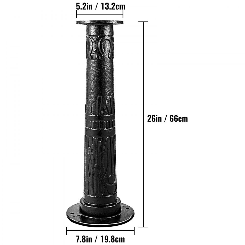 VEVOR Antique Hand Water Pump Stand Pitcher Pump Stand Cast Iron Well Pump Stand with Pre-set 0.5\" Holes for Easy Installation Old Fashion Pitcher Hand Pump Stand for Home Yard Pond Garden Outdoors B