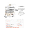VEVOR Electric Food Steamer 10.6 QT Glass with 3-Tier Stainless Steel Trays, 1200W Vegetable Steamer for Cooking, 2-4 Servings, Pre-Programmed Settings, Delay Start, for Veggies, Seafood & Rice, White