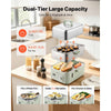 VEVOR Electric Food Steamer 13.7 QT 2-Tier Stainless Steel for 3-6 Servings, 1500W Vegetable & Meal Steamer for Cooking with 9 Pre-Programmed Settings, Keep Warm, for Veggies, Seafood & Rice, Green