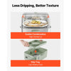 VEVOR Electric Food Steamer 13.7 QT 2-Tier Stainless Steel for 3-6 Servings, 1500W Vegetable & Meal Steamer for Cooking with 9 Pre-Programmed Settings, Keep Warm, for Veggies, Seafood & Rice, Green