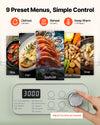 VEVOR Electric Food Steamer 13.7 QT 2-Tier Stainless Steel for 3-6 Servings, 1500W Vegetable & Meal Steamer for Cooking with 9 Pre-Programmed Settings, Keep Warm, for Veggies, Seafood & Rice, Green