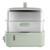 VEVOR Electric Food Steamer 13.7 QT 2-Tier Stainless Steel for 3-6 Servings, 1500W Vegetable & Meal Steamer for Cooking with 9 Pre-Programmed Settings, Keep Warm, for Veggies, Seafood & Rice, Green