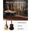 VEVOR Dreadnought Acoustic Guitar, 36 in, 6-String Natural Solid Top Guitar, Portable Bundle with Gig Bag, Tuner, Strap, Steel Strings, Picks, Capo, Rosewood Fingerboard, for Beginner Teen Small Hands