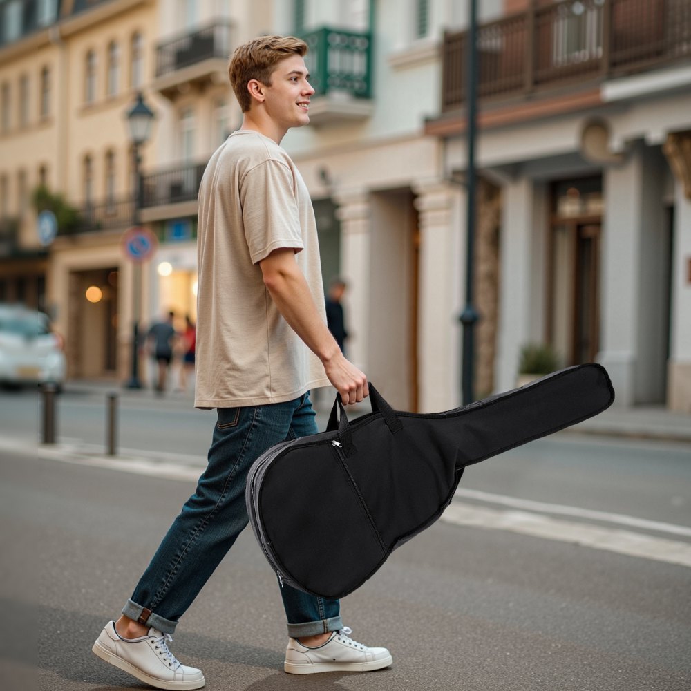 VEVOR Dreadnought Acoustic Guitar, 36 in, 6-String Natural Solid Top Guitar, Portable Bundle with Gig Bag, Tuner, Strap, Steel Strings, Picks, Capo, Rosewood Fingerboard, for Beginner Teen Small Hands