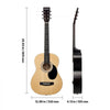 VEVOR Dreadnought Acoustic Guitar, 36 in, 6-String Natural Solid Top Guitar, Portable Bundle with Gig Bag, Tuner, Strap, Steel Strings, Picks, Capo, Rosewood Fingerboard, for Beginner Teen Small Hands
