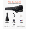 VEVOR Dreadnought Acoustic Guitar, 41 in, 6-String Black Solid Spruce Top Guitar, Beginner Bundle with Gig Bag, Tuner, Strap, Steel Strings, Picks, Capo, Rosewood Fingerboard, for Adult Taller Player