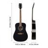VEVOR Dreadnought Acoustic Guitar, 41 in, 6-String Black Solid Spruce Top Guitar, Beginner Bundle with Gig Bag, Tuner, Strap, Steel Strings, Picks, Capo, Rosewood Fingerboard, for Adult Taller Player