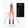 VEVOR 24" Hand Swager Cable Wire Rope Cutter Swage 1/16" 3/32" 1/8" 5/32" 3/16" Aluminum Sleeves Copper