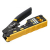 VEVOR Crimping Tool, RJ45/RJ11/RJ12 Ethernet Crimper, Crimp Tool Kit for 4/6/8-Pin Modular Plugs, with Mini Wire Stripper, 50 Connectors and 50 Boots, Replacement Blades, and Network Cable Tester