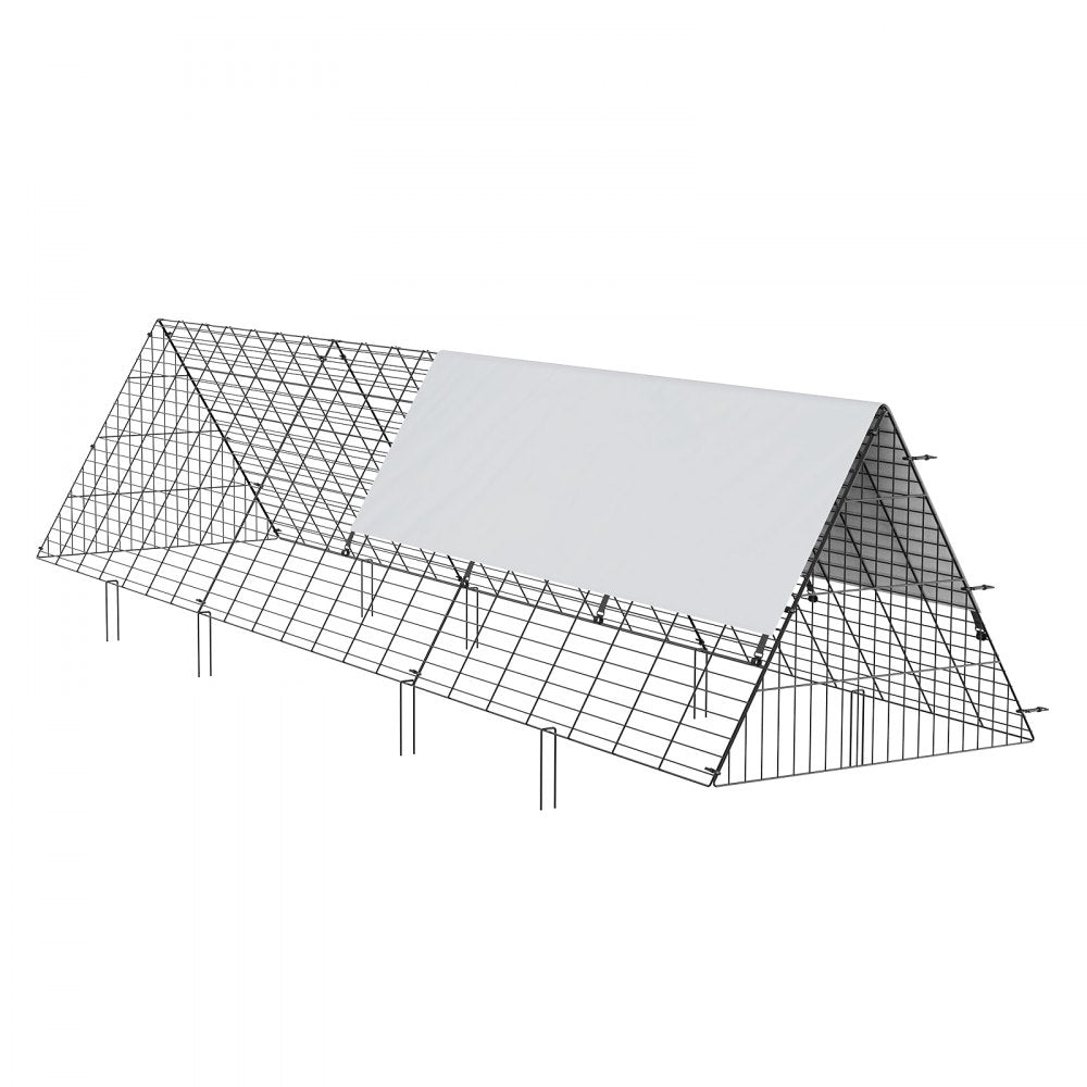 VEVOR Chicken Tunnels, 118.1 x 28 x 24.2 inch (LxWxH) Chicken Tunnels for Yard, Portable Chicken Tunnels for Outside Easy Installation, Chicken Coop Run, Suitable for Chickens, Ducks, Rabbits