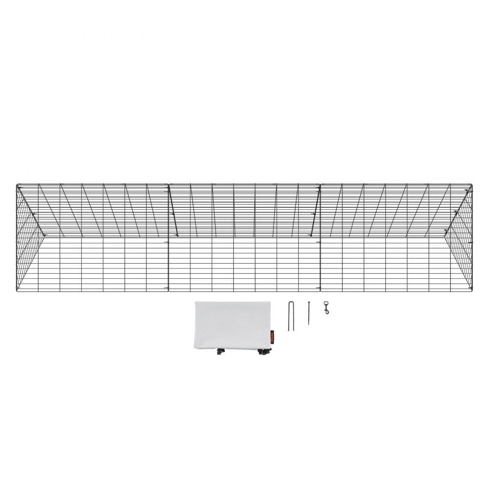 VEVOR Chicken Tunnels, 118.1 x 28 x 24.2 inch (LxWxH) Chicken Tunnels for Yard, Portable Chicken Tunnels for Outside Easy Installation, Chicken Coop Run, Suitable for Chickens, Ducks, Rabbits