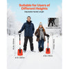 VEVOR Snow Shovel for Driveway, 9 in Foldable Snow Shovel with D-shaped Handle, , 36-40 in Adjustable, Lightweight Aluminum Alloy Snows Removal Tool, Reduce Back Strains for Garden Car Camping