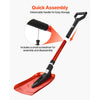 VEVOR Snow Shovel for Driveway, 9 in Foldable Snow Shovel with D-shaped Handle, , 36-40 in Adjustable, Lightweight Aluminum Alloy Snows Removal Tool, Reduce Back Strains for Garden Car Camping
