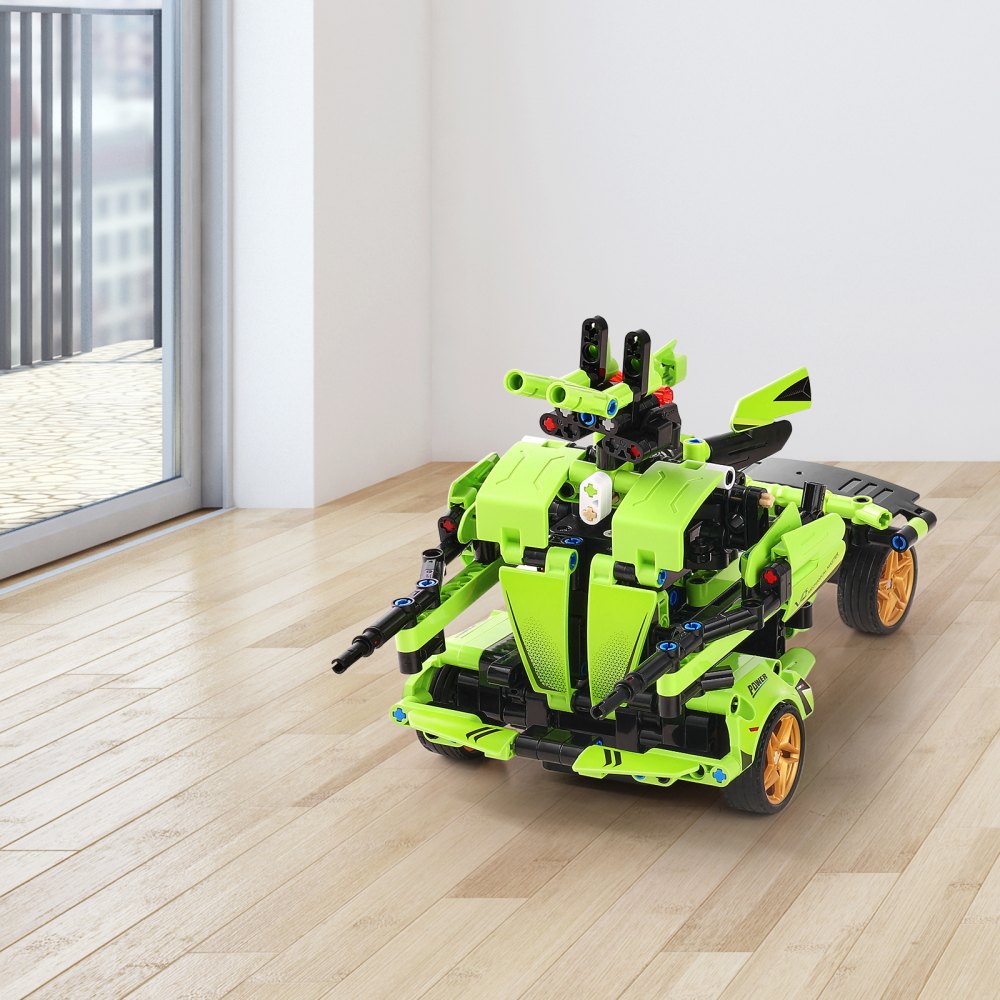 VEVOR STEM Building Toys for Kids, 2-in-1 461 PCS Blocks, Remote Control Car Building Kits Remote & APP Controlled Car/Robot, RC STEM Robots Building Set Gifts for Boys Girls Aged 6+