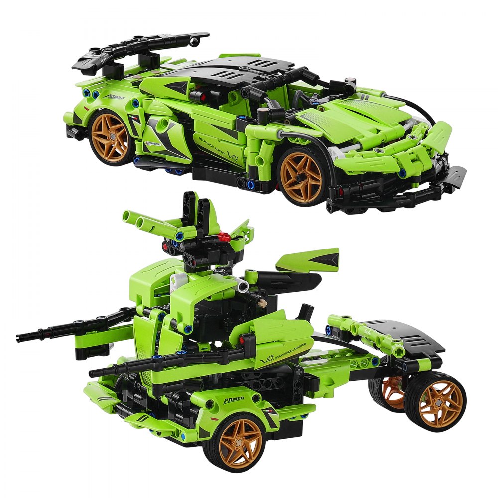 VEVOR STEM Building Toys for Kids, 2-in-1 461 PCS Blocks, Remote Control Car Building Kits Remote & APP Controlled Car/Robot, RC STEM Robots Building Set Gifts for Boys Girls Aged 6+